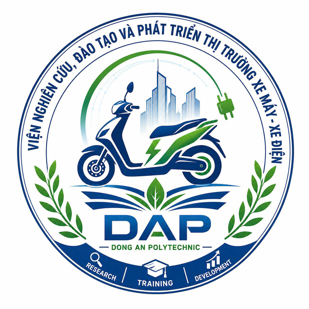 Logo Viện Nghiên cứu, Đào tạo và Phát triển Thị trường Xe máy - Xe điện DAP